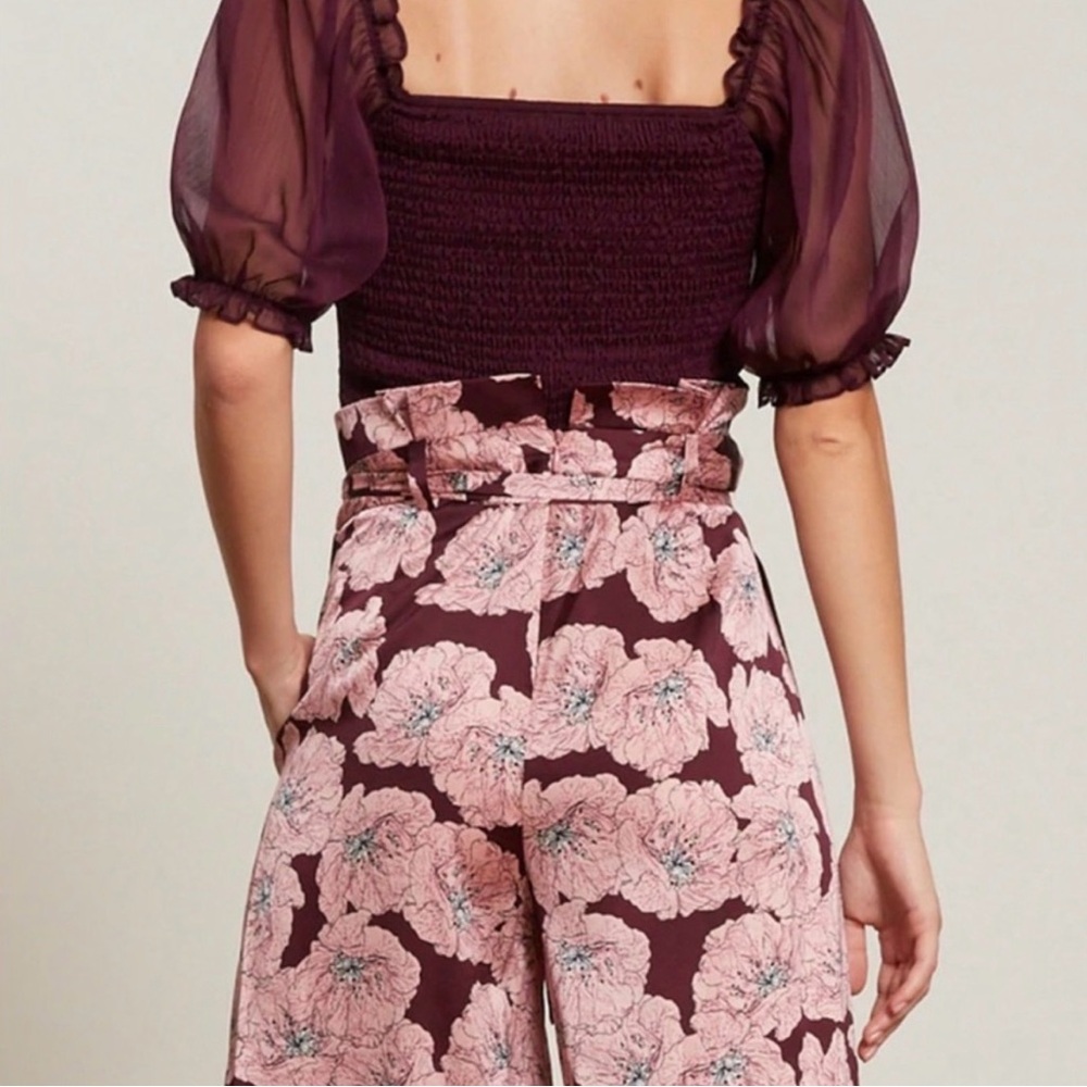 LUCY PARIS Pink Silky Paper Bag Pants - Picture 5 of 5